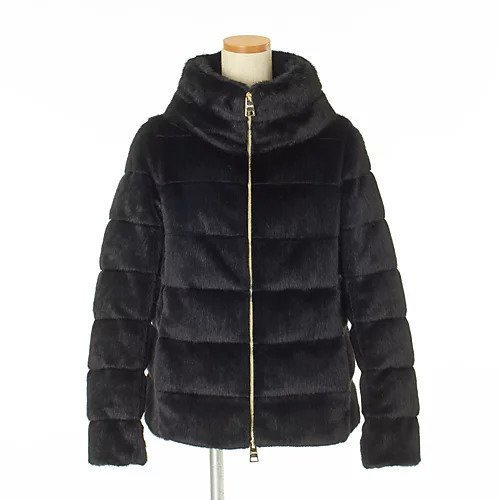 【ヘルノ/HERNO】のエコファーショート丈ダウン インテリア・キッズ・メンズ・レディースファッション・服の通販 founy(ファニー) 　ファッション　Fashion　レディースファッション　WOMEN　ショート　Short　ジャケット　Jacket　スタンド　Stand　ダウン　Down　ボトム　Bottom　人気　Popularity　ブラック|ID: prp329100003843986 ipo3291000000030972880