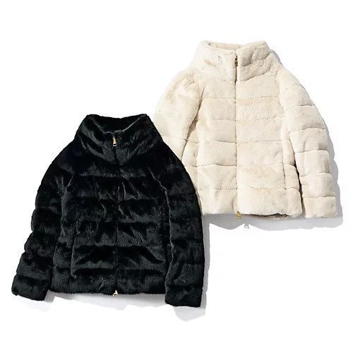 【ヘルノ/HERNO】のエコファーショート丈ダウン 人気、トレンドファッション・服の通販 founy(ファニー) 　ファッション　Fashion　レディースファッション　WOMEN　ショート　Short　ジャケット　Jacket　スタンド　Stand　ダウン　Down　ボトム　Bottom　人気　Popularity　other-2|ID: prp329100003843986 ipo3291000000031260626