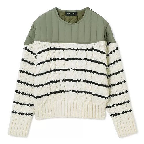 【スタンブリー/STUMBLY】のQuilted Combi Vertical Stripe Pullover 人気、トレンドファッション・服の通販 founy(ファニー) 　ファッション　Fashion　レディースファッション　WOMEN　トップス・カットソー　Tops/Tshirt　プルオーバー　Pullover　2022年　2022　2022-2023秋冬・A/W　Aw/Autumn/Winter//Fw/Fall-Winter/2022-2023　おすすめ　Recommend　キルティング　Quilting　テクスチャー　Texture　ドッキング　Docking　ボーダー　Border　レギンス　Leggings　 other-1|ID: prp329100003845375 ipo3291000000027093567