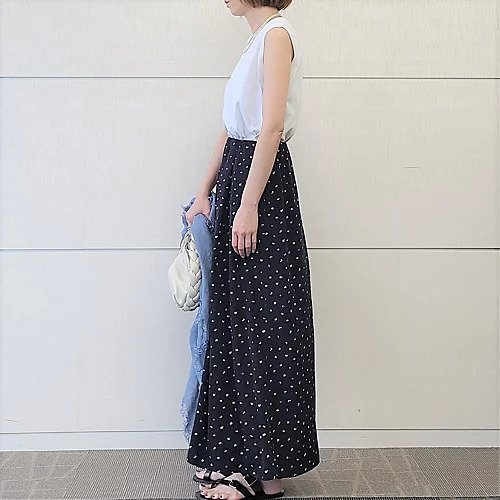 【エムセブンデイズ/M7days】のパンジープリントスカート 人気、トレンドファッション・服の通販 founy(ファニー) 　ファッション　Fashion　レディースファッション　Fashion for Women　スカート　Skirts　フレア　Flare, Flared　エレガント 上品　Elegant　洗える　Machine Washable　other-2|ID: prp329100003845468 ipo3291000000034955113