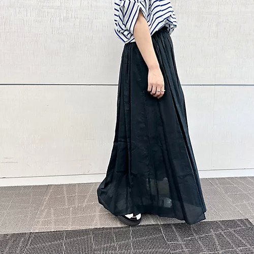 【スアデオ/suadeo】の【洗える】オーガニックコットンローンロングフレアスカート 人気、トレンドファッション・服の通販 founy(ファニー) 　ファッション　Fashion　レディースファッション　WOMEN　スカート　Skirt　Aライン/フレアスカート　Flared A-Line Skirts　ギャザー　Gather　コンパクト　Compact　ドローコード　Draw Cord　バランス　Balance　リラックス　Relax　夏　Summer　洗える　Washable　other-2|ID: prp329100003845481 ipo3291000000031256658