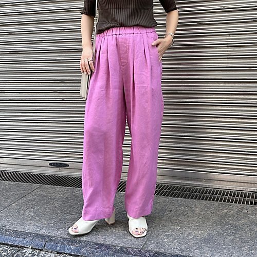 【スアデオ/suadeo】のフレンチリネンセミワイドタックパンツ 人気、トレンドファッション・服の通販 founy(ファニー) 　ファッション　Fashion　レディースファッション　WOMEN　パンツ　Pants　テーパード　Tapered　ドローストリング　Drawstring　フレンチ　French　リネン　Linen　リラックス　Relax　other-3|ID: prp329100003845530 ipo3291000000031257540