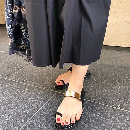 【イル サンダロ オブ カプリ/il Sandalo of Capri】のゴールドプレートサンダル 人気、トレンドファッション・服の通販 founy(ファニー) 　ファッション　Fashion　レディースファッション　WOMEN　アクセサリー　Accessories　サンダル　Sandals　プレート　Plate　今季　This Season　別注　Special Order　other-3|ID: prp329100003845839 ipo3291000000031716673