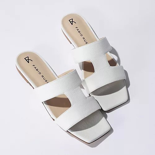 【ファビオ ルスコーニ/FABIO RUSCONI】のダブルベルトフラットサンダル インテリア・キッズ・メンズ・レディースファッション・服の通販 founy(ファニー) 　ファッション　Fashion　レディースファッション　WOMEN　ベルト　Belts　ダブル　Double　エレガント 上品　Elegant　夏　Summer　ホワイト|ID: prp329100003845840 ipo3291000000030970302