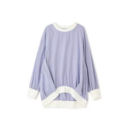 【ヒューマンウーマン/HUMAN WOMAN】のコットンオックスストライプブラウス 人気、トレンドファッション・服の通販 founy(ファニー) 　ファッション　Fashion　レディースファッション　Fashion for Women　トップス・カットソー　Cut & Sew Tops　シャツ・ブラウス・オフィスカジュアル　Elegant Blouses & Button-Ups　おすすめ　Recommended / Our Picks　ストライプ　Stripe, Striped Pattern　ヘムライン　Hemline, Bottom Cut　ボトム　Bottoms, Lower Wear　other-3|ID: prp329100003857621 ipo3291000000031303405