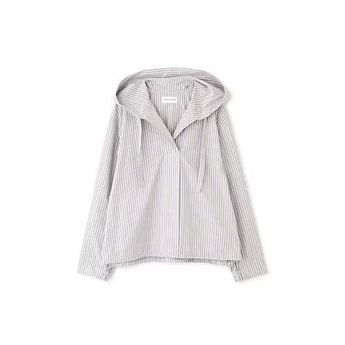 【ヒューマンウーマン/HUMAN WOMAN】のフード付きストライプブラウス 人気、トレンドファッション・服の通販 founy(ファニー) 　ファッション　Fashion　レディースファッション　Fashion for Women　トップス・カットソー　Cut & Sew Tops　シャツ・ブラウス・オフィスカジュアル　Elegant Blouses & Button-Ups　おすすめ　Recommended / Our Picks　ジャケット　Jacket, Outerwear　スタンダード　Standard, Basic　ストライプ　Stripe, Striped Pattern　タートル　Turtleneck, Turtle Collar　ブラウジング　Blouson Silhouette, Cinched Waist　ベスト　Vest, Waistcoat　ベーシック　Basic, Essential　other-3|ID: prp329100003857625 ipo3291000000031303411