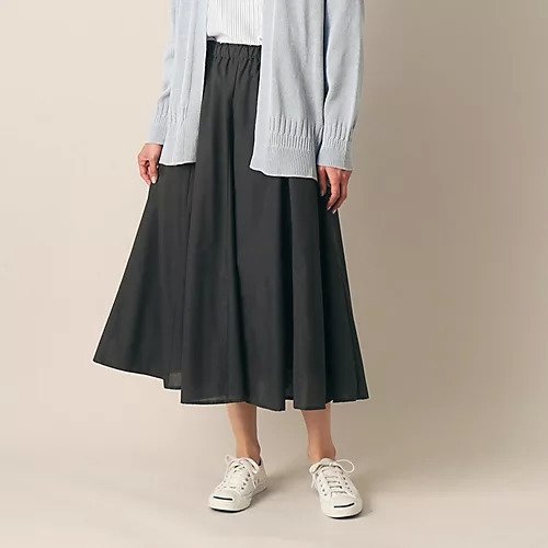 【デッサン/Dessin】の【ウエストゴム・洗える】エアリーフレアースカート(XS〜L) インテリア・キッズ・メンズ・レディースファッション・服の通販 founy(ファニー) 　ファッション　Fashion　レディースファッション　WOMEN　スカート　Skirt　おすすめ　Recommend　イエロー　Yellow　インナー　Inner　スマート　Smart　ポケット　Pocket　洗える　Washable　チャコールグレー|ID: prp329100003866411 ipo3291000000025443945