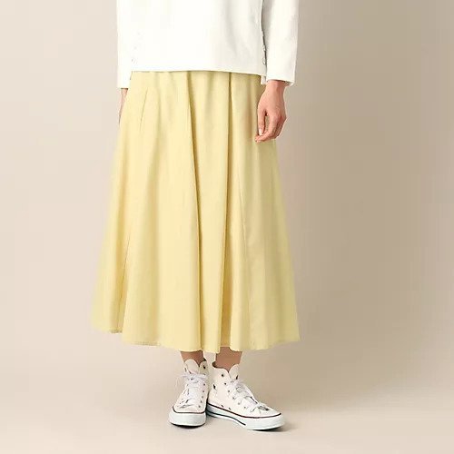 【デッサン/Dessin】の【ウエストゴム・洗える】エアリーフレアースカート(XS〜L) インテリア・キッズ・メンズ・レディースファッション・服の通販 founy(ファニー) 　ファッション　Fashion　レディースファッション　WOMEN　スカート　Skirt　おすすめ　Recommend　イエロー　Yellow　インナー　Inner　スマート　Smart　ポケット　Pocket　洗える　Washable　ライトイエロー|ID: prp329100003866411 ipo3291000000025443946