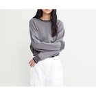 【ユナイテッドアローズ/UNITED ARROWS】のスムース バイカラーリブ クルーネックニット MD.GRAY|ID:prp329100003874590