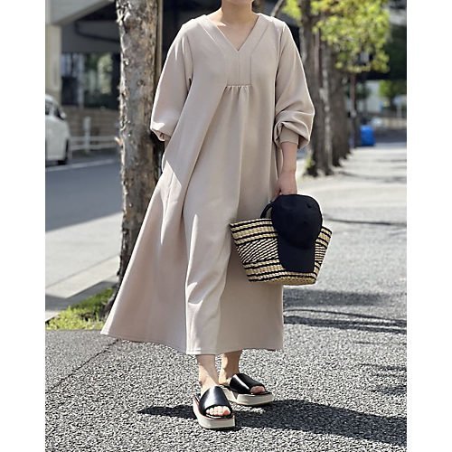 【マージュール/marjour】の【HPS別注】PONTE KAFUTAN DRESS 人気、トレンドファッション・服の通販 founy(ファニー) 　ファッション　Fashion　レディースファッション　Fashion for Women　ワンピース　Dresses　フォーマル・パーティードレス・結婚式用ドレス　Elegant & Casual Dresses　カフス　Cuff Design　ギャザー　Gathered, Ruffled　バランス　Balance, Style Balance　バルーン　Balloon, Balloon Silhouette　別注　Limited Edition, Custom Order　洗える　Machine Washable　other-3|ID: prp329100003876330 ipo3291000000032336406