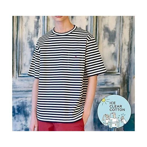 【ドレステリア/DRESSTERIOR / MEN】の【接触冷感/抗菌防臭/消臭】ICE CLEAR COTTON ボーダーポケットTシャツ インテリア・キッズ・メンズ・レディースファッション・服の通販 founy(ファニー) https://founy.com/ ファッション Fashion メンズファッション MEN インナー Inner 抗菌 Antibacterial ジャケット Jacket スリット Slit トレンド Trend フィット Fit ブルゾン Blouson ボーダー Border ポケット Pocket リラックス Relax ワンポイント One Point 夏 Summer |ID: prp329100003877866 ipo3291000000025760012