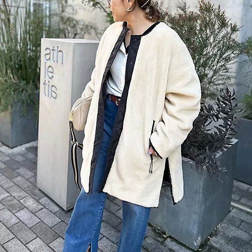 【ノーリーズ/NOLLEY'S】の【WEB限定】【TAION/タイオン】ノーカラーボアコート(リバーシブル) 24AW インテリア・キッズ・メンズ・レディースファッション・服の通販 founy(ファニー) https://founy.com/ ファッション Fashion レディースファッション WOMEN アウター Coat Outerwear コート Coats 2024年 2024 2024-2025秋冬・A/W Aw/Autumn/Winter/Fw/Fall/2024-2025 キルティング Quilting ダウン Down ハイネック High Neck リバーシブル Reversible ロング Long 人気 Popularity 別注 Special Order |ID: prp329100003879466 ipo3291000000031823880