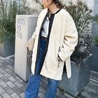 【ノーリーズ/NOLLEY'S】の【WEB限定】【TAION/タイオン】ノーカラーボアコート(リバーシブル) 24AW ホワイト系4|ID: prp329100003879466 ipo3291000000031823882