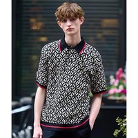 【ドレステリア/DRESSTERIOR / MEN】のオーバーラップサークル ニットポロ 人気、トレンドファッション・服の通販 founy(ファニー) ファッション Fashion メンズファッション MEN インナー Inner グラフィック Graphic ジャケット Jacket ドレス Dress ヴィンテージ Vintage 定番 Standard |ID:prp329100003884487