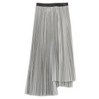 【ゼロエイトサーカス/08sircus】のGlossy lawn asymmetry pleated skirt gray|ID:prp329100003888994