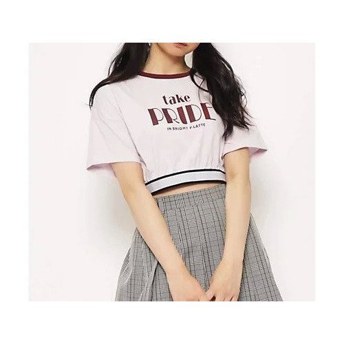 【ピンク ラテ/PINK-latte / KIDS】の【みんなの声で作ったアイテム】短丈リンガーTシャツ インテリア・キッズ・メンズ・レディースファッション・服の通販 founy(ファニー) https://founy.com/ ファッション Fashion キッズファッション KIDS トレンド Trend |ID: prp329100003891516 ipo3291000000029587714