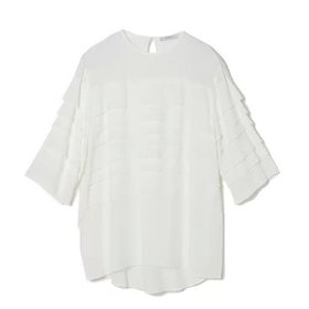 【ドメル/DOMELLE】のティアードハーフスリーブブラウス 人気、トレンドファッション・服の通販 founy(ファニー) ファッション Fashion レディースファッション Fashion for Women トップス・カットソー Cut & Sew Tops シャツ・ブラウス・オフィスカジュアル Elegant Blouses & Button-Ups クラシカル Classical, Vintage-Inspired ティアード Tiered, Tiered Style ドレープ Drape, Draping Fabric フリル Frill, Ruffle ランダム Random, Irregular |ID:prp329100003894193