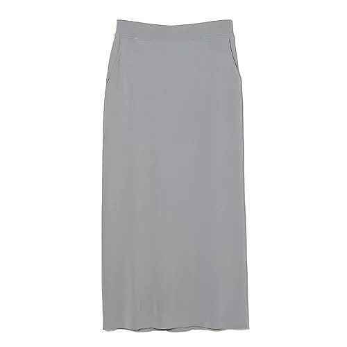 【イーバイエクラ/E by eclat】の【コラボ】リブIラインスカート インテリア・キッズ・メンズ・レディースファッション・服の通販 founy(ファニー) 　ファッション　Fashion　レディースファッション　Fashion for Women　スカート　Skirts　カーディガン　Cardigan, Knitwear　コラボ　Collaboration, Collab　ロング　Long, Long-Length　グレー|ID: prp329100003894219 ipo3291000000034954896