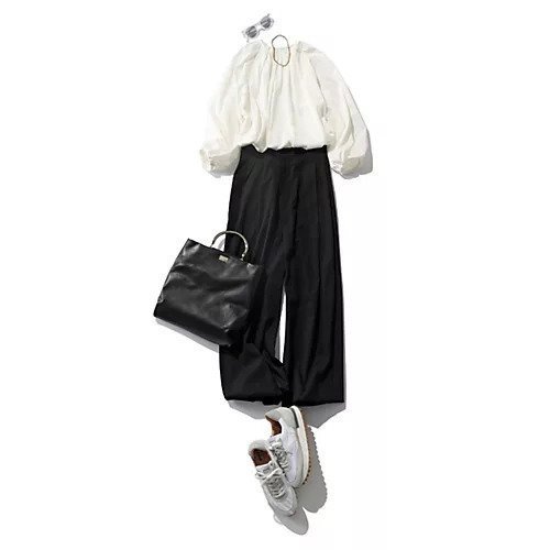 【イーバイエクラ/E by eclat】の【コラボ】サイドベルトつき2タックパンツ 人気、トレンドファッション・服の通販 founy(ファニー) 　ファッション　Fashion　レディースファッション　Fashion for Women　パンツ　Pants & Trousers　ベルト&ウエストマーク　Belts & Waist Accessories　コラボ　Collaboration, Collab　セットアップ　Set-Up, Coordinated Outfit　トレンド　Trend, Trending Now　ドレープ　Drape, Draping Fabric　フロント　Front, Front Design　ラップ　Wrap, Wrap Design　リュクス　Luxury, Elegant, High-End, Chic　ワイド　Wide, Wide Fit　洗える　Machine Washable　other-3|ID: prp329100003894228 ipo3291000000034941720