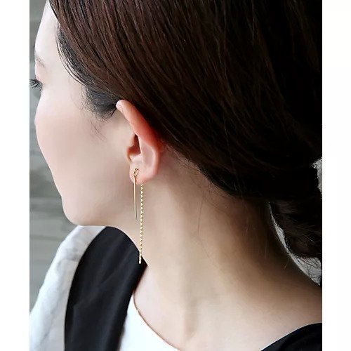 【コレカラ/collecala】のノンホール・バーとロングチェーンのイヤリング 人気、トレンドファッション・服の通販 founy(ファニー) 　ファッション　Fashion　レディースファッション　Fashion for Women　ジュエリー　Jewelry　ファッションリング　Fashion Rings　イヤリング・フープ・ドロップタイプ　Hoop, Drop & Clip Earrings　イヤリング　Earrings　シリコン　Silicone, Silicone Material　シンプル　Simple, Minimal　チェーン　Chain, Chain Strap　ロング　Long, Long-Length　 other-1|ID: prp329100003894312 ipo3291000000034037514