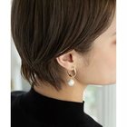 【コレカラ/collecala】のノンホール・ねじれフープとパールの樹脂イヤリング ゴールド|ID: prp329100003894316 ipo3291000000027913400