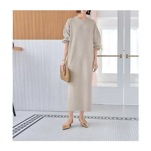 【スタイルデリ/STYLE DELI】の3シーズンコットン混紡 オーバースリーブワンピース インテリア・キッズ・メンズ・レディースファッション・服の通販 founy(ファニー) 　ファッション　Fashion　レディースファッション　Fashion for Women　ワンピース　Dresses　アクリル　Acrylic Material　春　Spring　キャップ　Cap, Baseball Cap　クール　Cool, Chic　シンプル　Simple, Minimal　スニーカー　Sneakers, Trainers　スリット　Slit, Slit Detail　パープル　Purple, Violet　フォルム　Silhouette, Form　ポケット　Pocket, Pocket Detail　ミックス　Mix, Mixed Style　ループ　Loop, Loop Knit　夏　Summer　ビジネス 仕事 通勤　Business / Work / Commuting　ライトグレージュ|ID: prp329100003900561 ipo3291000000033628929