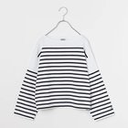 【アルモーリュックス/Armor lux】の【洗える】 ボートネックボーダー クロップドトップス ホワイト×ブラック|ID: prp329100003901686 ipo3291000000036312726