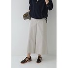 【ヒューマンウーマン/HUMAN WOMAN】のコードストレッチガウチョパンツ グレー×オフ|ID: prp329100003901764 ipo3291000000035146369