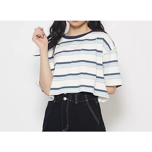 【ピンク ラテ/PINK-latte / KIDS】のマルチカラーボーダーTシャツ 人気、トレンドファッション・服の通販 founy(ファニー) 　ファッション　Fashion　キッズファッション　KIDS　ボーダー　Border　 other-1|ID: prp329100003901890 ipo3291000000029587919