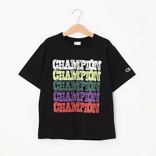 【シューラルー/SHOO LA RUE / KIDS】の【Champion】カラフルロゴTシャツ インテリア・キッズ・メンズ・レディースファッション・服の通販 founy(ファニー) https://founy.com/ ファッション Fashion キッズファッション KIDS カラフル Colorful スマート Smart 定番 Standard |ID: prp329100003901895 ipo3291000000029587955