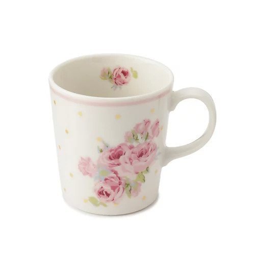 【ローラアシュレイホーム/LAURA ASHLEY HOME / GOODS】のクチュール ローズ柄 マグカップ インテリア・キッズ・メンズ・レディースファッション・服の通販 founy(ファニー) 　おすすめ　Recommend　シェイプ　Shape　シンプル　Simple　スマート　Smart　ドット　Dot　ローズ　Rose　エレガント 上品　Elegant　アイボリー|ID: prp329100003905192 ipo3291000000029589675