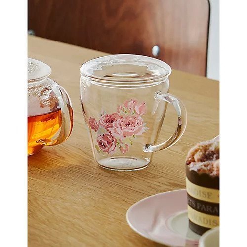 【ローラアシュレイホーム/LAURA ASHLEY HOME / GOODS】のクチュール ローズ柄 耐熱ガラス蓋つきマグ(茶漉し付き) インテリア・キッズ・メンズ・レディースファッション・服の通販 founy(ファニー) https://founy.com/ おすすめ Recommend ガラス Glass スマート Smart ローズ Rose |ID: prp329100003905194 ipo3291000000029589690