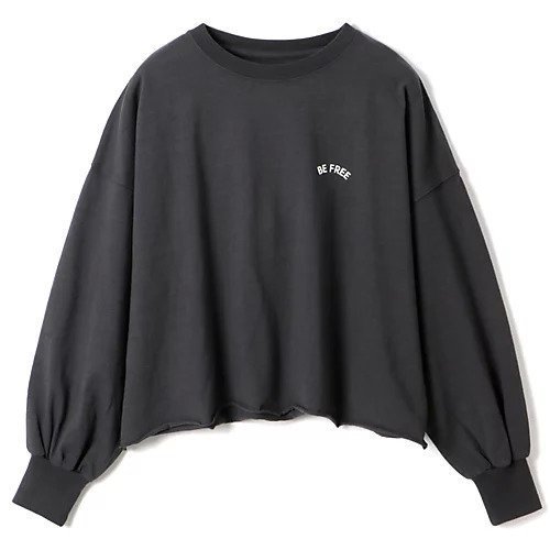 【スアデオ/suadeo】のフロッキーロゴプリントロングTシャツ インテリア・キッズ・メンズ・レディースファッション・服の通販 founy(ファニー) 　ファッション　Fashion　レディースファッション　WOMEN　トップス・カットソー　Tops/Tshirt　シャツ/ブラウス　Shirts/Blouses　ロング / Tシャツ　T-Shirts　スリーブ　Sleeve　バランス　Balance　ビッグ　Big　ロング　Long　洗える　Washable　チャコールグレー|ID: prp329100003907780 ipo3291000000025788159