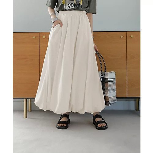 【スタイルデリ/STYLE DELI】の【LUXE】マットタフタロングバルーンスカート インテリア・キッズ・メンズ・レディースファッション・服の通販 founy(ファニー) 　ファッション　Fashion　レディースファッション　Fashion for Women　スカート　Skirts　春　Spring　くるぶし　Ankle-Length　ギャザー　Gathered, Ruffled　シンプル　Simple, Minimal　スリット　Slit, Slit Detail　センター　Center, Center Line　定番　Standard, Basic Item　バルーン　Balloon, Balloon Silhouette　パターン　Pattern, Design Print　フィット　Fit, Slim Fit　フレア　Flare, Flared　ポケット　Pocket, Pocket Detail　ループ　Loop, Loop Knit　ロング　Long, Long-Length　冬　Winter / This Winter　A/W・秋冬　Autumn/Winter　S/S・春夏　SS, Spring/Summer, Warm Season　夏　Summer　アイボリー|ID: prp329100003908920 ipo3291000000034767192