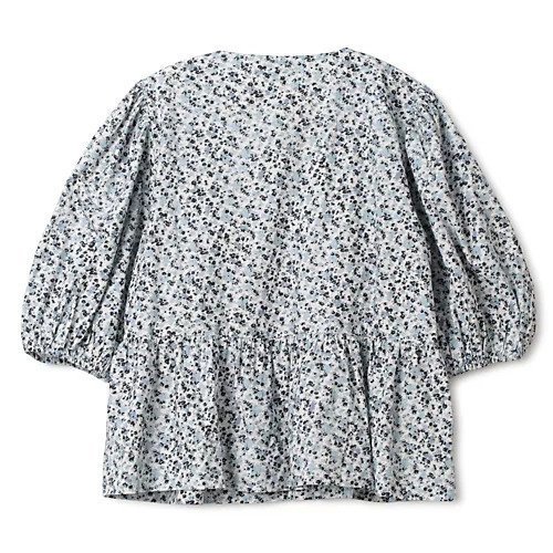 【ガニー/GANNI】のPrinted Cotton Poplin Peplum Blouse 人気、トレンドファッション・服の通販 founy(ファニー) 　ファッション　Fashion　レディースファッション　WOMEN　2024年　2024　2024-2025秋冬・A/W　Aw/Autumn/Winter/Fw/Fall/2024-2025　ガーリー　Girly　ギャザー　Gather　フロント　Front　リボン　Ribbon　洗える　Washable　other-2|ID: prp329100003912839 ipo3291000000031299664