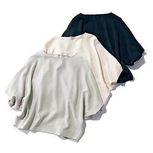 【イーバイエクラ/E by eclat】の【とろみ】袖ボリュームブラウス 人気、トレンドファッション・服の通販 founy(ファニー) 　ファッション　Fashion　レディースファッション　Fashion for Women　トップス・カットソー　Cut & Sew Tops　シャツ・ブラウス・オフィスカジュアル　Elegant Blouses & Button-Ups　とろみ　Fluid, Flowy Fabric　人気　Popular, Best Seller　洗える　Machine Washable　other-2|ID: prp329100003912851 ipo3291000000031302989