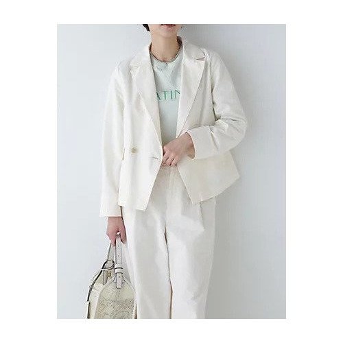 【ヒューマンウーマン/HUMAN WOMAN】の近江晒ジャケット インテリア・キッズ・メンズ・レディースファッション・服の通販 founy(ファニー) https://founy.com/ ファッション Fashion レディースファッション WOMEN アウター Coat Outerwear ジャケット Jackets おすすめ Recommend ショート Short ジャケット Jacket スタンダード Standard セットアップ Set Up ダブル Double パイピング Piping フラップ Flap リラックス Relax 春 Spring |ID: prp329100003916440 ipo3291000000030971757