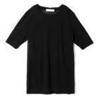 【スアデオ/suadeo】のコットンシアー五分袖Tシャツ ブラック|ID:prp329100003917519