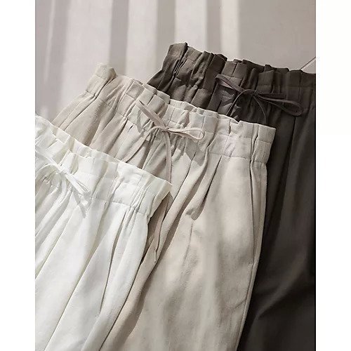 【スアデオ/suadeo】の涼感タック入りワイドパンツ 人気、トレンドファッション・服の通販 founy(ファニー) 　ファッション　Fashion　レディースファッション　Fashion for Women　パンツ　Pants & Trousers　洗える　Machine Washable　ギャザー　Gathered, Ruffled　吸水　Absorbent, Quick-Dry　ストレッチ　Stretch, Stretchy Fabric　スポーツ　Sports, Activewear　ドローコード　Drawcord, Drawstring Cord　フリル　Frill, Ruffle　ワイド　Wide, Wide Fit　夏　Summer　エレガント 上品　Elegant　other-3|ID: prp329100003917530 ipo3291000000034504986