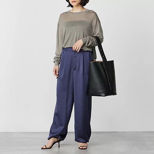 【エムセブンデイズ/M7days】の【コラボ】大人ラメニット 人気、トレンドファッション・服の通販 founy(ファニー) 　ファッション　Fashion　レディースファッション　Fashion for Women　トップス・カットソー　Cut & Sew Tops　ニット　Knit Tops & Sweaters　コラボ　Collaboration, Collab　シンプル　Simple, Minimal　バランス　Balance, Style Balance　エレガント 上品　Elegant　今季　This Season, Current Season　ビジネス 仕事 通勤　Business / Work / Commuting　other-3|ID: prp329100003920147 ipo3291000000031302927