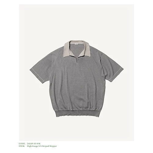 【アプレッセ/A.PRESSE / MEN】のHigh Gauge S/S Striped Skipper インテリア・キッズ・メンズ・レディースファッション・服の通販 founy(ファニー) https://founy.com/ ファッション Fashion メンズファッション Men's Style Online コンパクト Compact スキッパー Skipper ボーダー Border 夏 Summer S/S・春夏 Ss・Spring/Summer |ID: prp329100003921687 ipo3291000000028685234