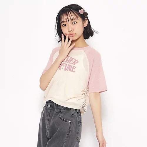 【ピンク ラテ/PINK-latte / KIDS】の【2点SET】シアーラグランTシャツ インテリア・キッズ・メンズ・レディースファッション・服の通販 founy(ファニー) 　ファッション　Fashion　キッズファッション　KIDS　S/S・春夏　Ss・Spring/Summer　おすすめ　Recommend　インナー　Inner　カーゴパンツ　Cargo Pants　コンパクト　Compact　シアー　Sheer　夏　Summer　春　Spring　ピンク|ID: prp329100003927269 ipo3291000000029586583