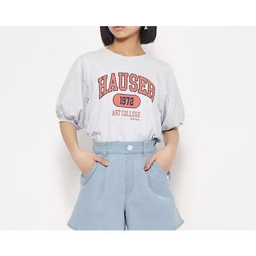 【ピンク ラテ/PINK-latte / KIDS】のカレッジロゴパフスリーブTシャツ 人気、トレンドファッション・服の通販 founy(ファニー) 　ファッション　Fashion　キッズファッション　KIDS　おすすめ　Recommend　ガーリー　Girly　スリーブ　Sleeve　プリーツ　Pleats　定番　Standard　 other-1|ID: prp329100003927278 ipo3291000000029586630