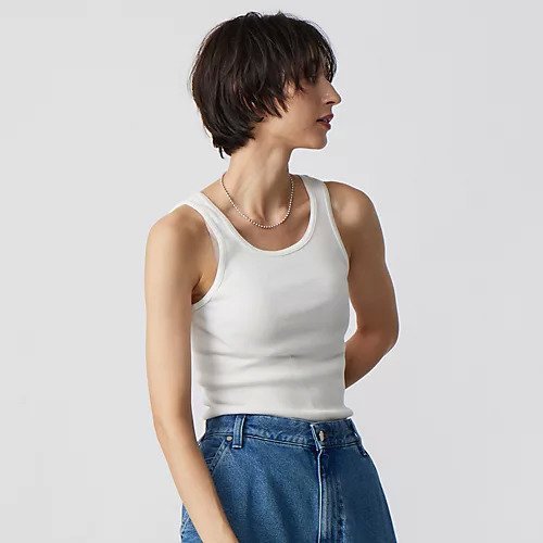 【シオタ/CIOTA】のRibbed Tank Top インテリア・キッズ・メンズ・レディースファッション・服の通販 founy(ファニー) 　ファッション　Fashion　レディースファッション　WOMEN　ワンピース　Dress　ストレッチ　Stretch　タンク　Tank　テレコ　Tereko　フィット　Fit　Off|ID: prp329100003934434 ipo3291000000029317534