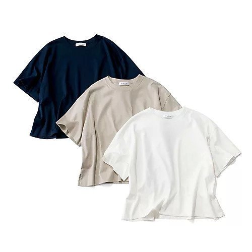 【イーバイエクラ/E by eclat】のボクシーTシャツ 人気、トレンドファッション・服の通販 founy(ファニー) 　ファッション　Fashion　レディースファッション　Ladies' Fashion Online　トップス・カットソー　Tops/Tshirt　シャツ/ブラウス　Shirts/Blouses　ロング / Tシャツ　T-Shirts　なめらか　Smooth　スリット　Slit　洗える　Washable　other-2|ID: prp329100003934443 ipo3291000000031302807
