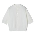 【イーバイエクラ/E by eclat】のクルーネック半袖カーディガン ホワイト|ID:prp329100003934457