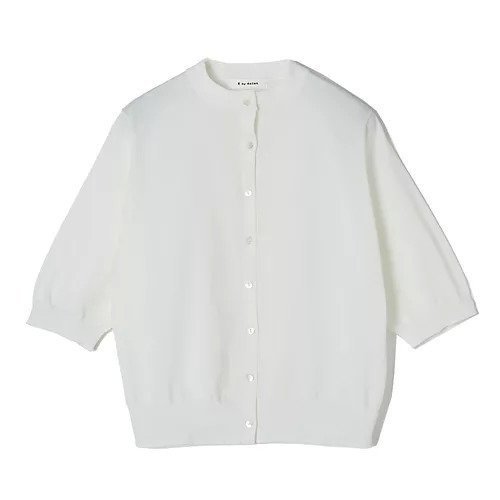 【イーバイエクラ/E by eclat】のクルーネック半袖カーディガン インテリア・キッズ・メンズ・レディースファッション・服の通販 founy(ファニー) ファッション Fashion レディースファッション Fashion for Women トップス・カットソー Cut & Sew Tops カーディガン・羽織り Layered Style Cardigans カーディガン Cardigan, Knitwear 半袖 Short Sleeve, Half Sleeve 夏 Summer 洗える Machine Washable ホワイト|ID: prp329100003934457 ipo3291000000035910402