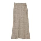 【エクラ/eclat】の【徳原文子さん別注】リネン100%ワイドリブスカート ベージュ|ID: prp329100003934460 ipo3291000000034956160