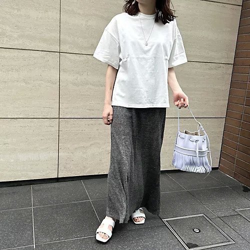 【エクラ/eclat】の【徳原文子さん別注】リネン100%ワイドリブスカート 人気、トレンドファッション・服の通販 founy(ファニー) 　ファッション　Fashion　レディースファッション　Fashion for Women　スカート　Skirts　シンプル　Simple, Minimal　タンク　Tank Top, Sleeveless Top　フィット　Fit, Slim Fit　フレア　Flare, Flared　リネン　Linen, Linen Fabric　別注　Limited Edition, Custom Order　other-2|ID: prp329100003934460 ipo3291000000034956164