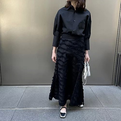 【エクラ/eclat】の【宮崎桃代さん別注】フリンジスカート 人気、トレンドファッション・服の通販 founy(ファニー) 　ファッション　Fashion　レディースファッション　Fashion for Women　スカート　Skirts　シアー　Sheer, See-Through　スリット　Slit, Slit Detail　バランス　Balance, Style Balance　フェミニン　Feminine, Girly　フリンジ　Fringe, Tassel　別注　Limited Edition, Custom Order　春　Spring　other-3|ID: prp329100003934461 ipo3291000000034767221